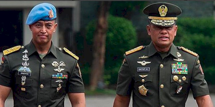Jenderal Andika Perkasa dan Jenderal Gatot Nurmantyo/ist
