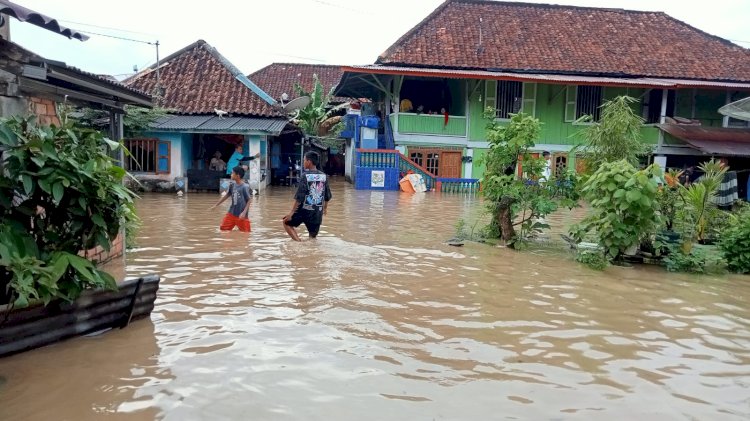 Banjir merendam ribuan rumah warga di Muara Enim/Foto:Noviansyah