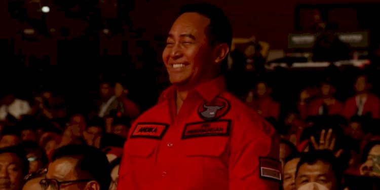 Mantan Panglima TNI, Jenderal TNI (Purn) Andika Perkasa di acara Rakernas V PDIP, di Kawasan Ancol, Jakarta pada Jumat (24/5)/Rep