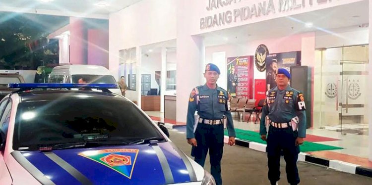 Personel Polisi Militer TNI melakukan pengamanan khusus di kantor Kejaksaan Agung sejak Jumat kemarin (24/5)/Istimewa